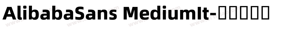 AlibabaSans MediumIt字体转换